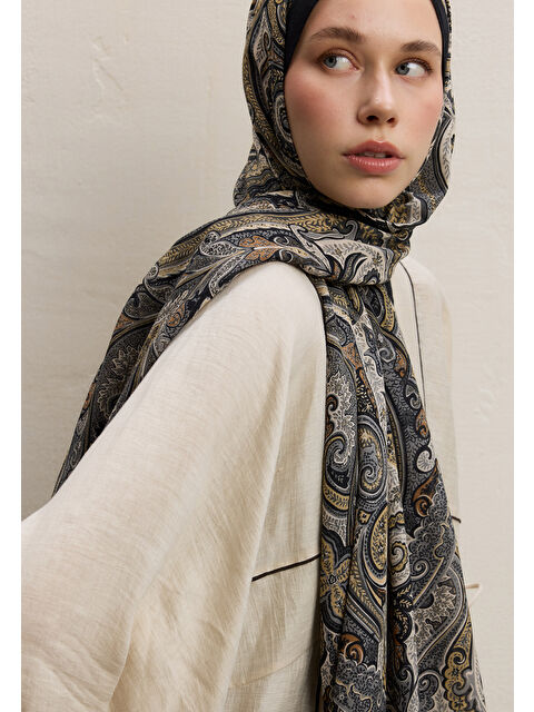 Fresh Scarfs Ember Desen Şal Siyah