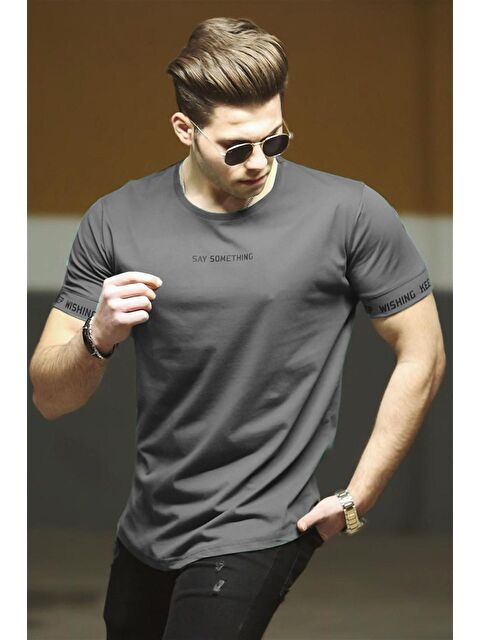 Madmext Füme Erkek %100 Pamuk Tişört 4461 - S000016116-33408