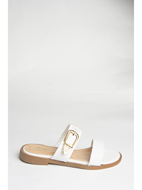 Fox Shoes U2500665 Beyaz Kadın Terlik - S000369410-20063