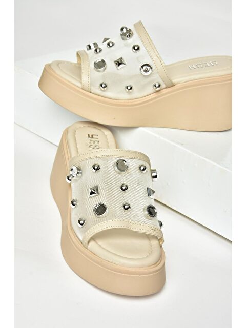 Fox Shoes U973622009 Ten Kalın Tabanlı Kadın Terlik - S000369408-26407