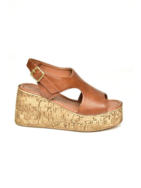 Fox Shoes U9967550 Taba Kadın Dolgu Topuklu Ayakkabı - S000356747-37454