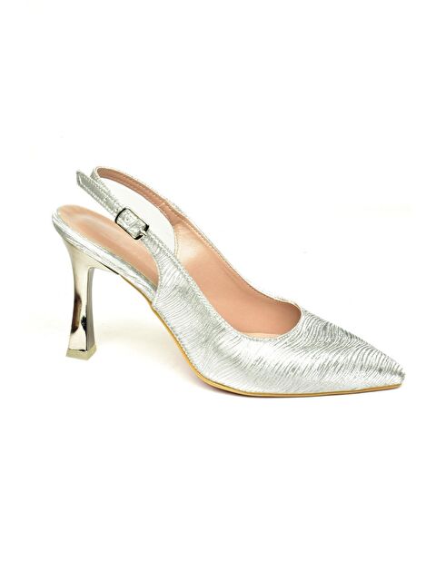 Fox Shoes U6762892 Gümüş Kadın Topuklu Ayakkabı - S000356800-18105