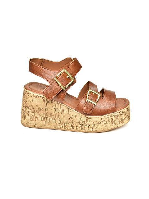 Fox Shoes U9967520 Taba Kadın Dolgu Topuklu Ayakkabı - S000356748-37454