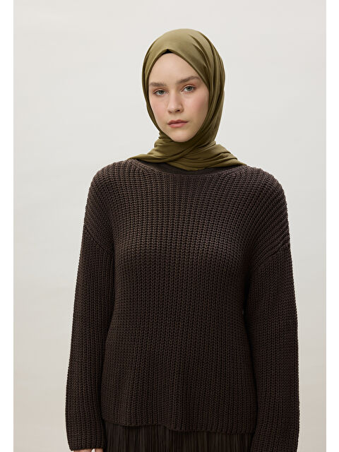 Fresh Scarfs İnce Pamuk Vual Şal Toprak