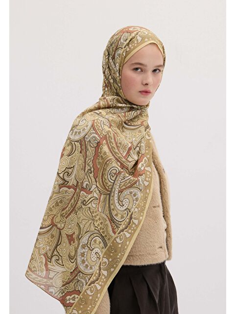 Fresh Scarfs Sıara Desen Şal Tereyağı