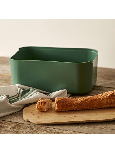 Bella Maison Breed 2in1 Kesme Tahtalı Ekmek Kutusu Haki (33x18,5x12 cm) - S000357853-18547