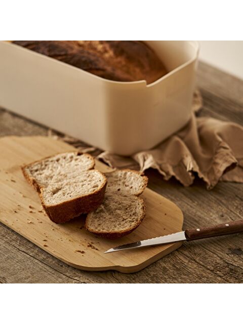 Bella Maison Breed 2in1 Kesme Tahtalı Ekmek Kutusu Krem (33x18,5x12 cm) - S000357851-19966
