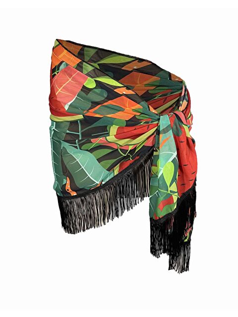 Bolder Amore Püsküllü Karpuz Desen Pareo - S000012486-23173