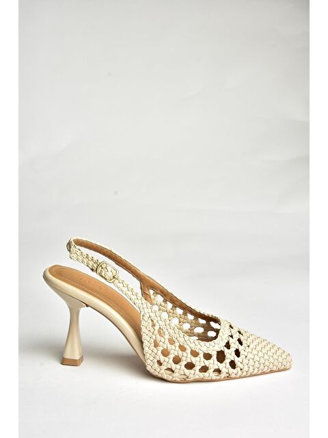 Fox Shoes U2505805 Bej Kadın Topuklu Ayakkabı - S000369137-19928