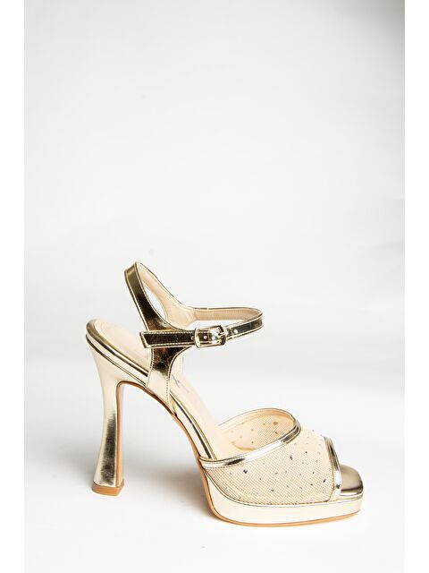 Fox Shoes U5699214 Altın Kadın Topuklu Ayakkabı - S000356854-20076