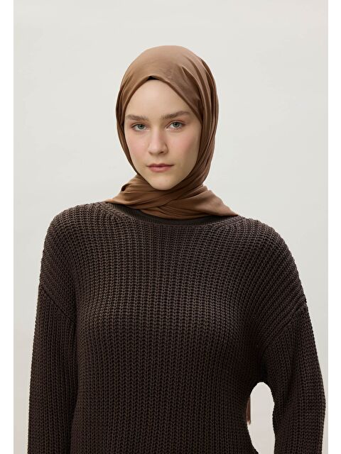Fresh Scarfs İnce Pamuk Vual Şal Sütlü Kahve