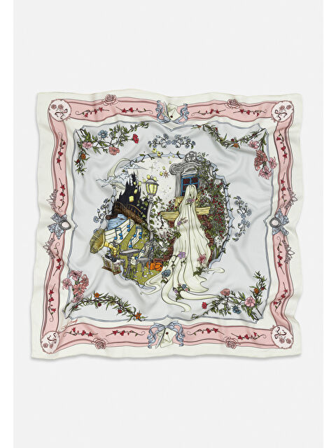 Fresh Scarfs Pastel Dream Enchanted Melody Desen Floş Viskon Eşarp