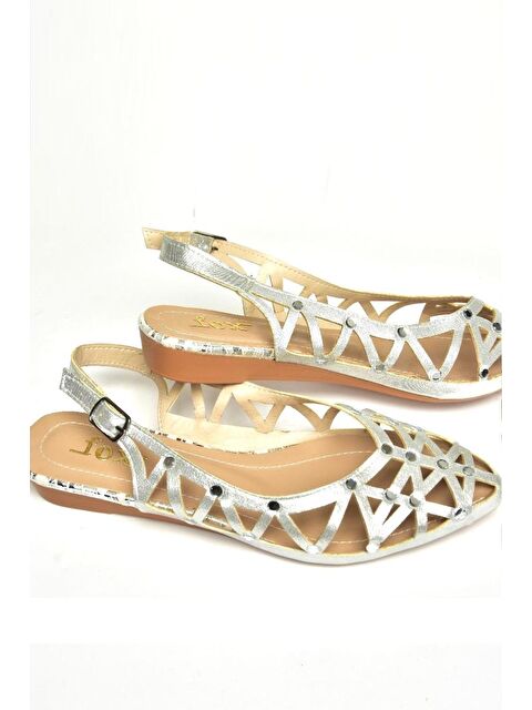 Fox Shoes U2500301 Gümüş Kadın Sandalet - S000369369-18105