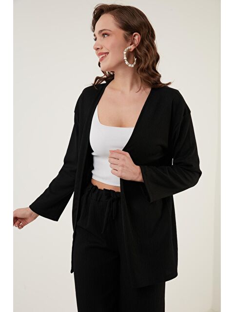 Lela Krinkıl Kumaş Rahat Kesim Hırka 5864982 - S000000520-19351