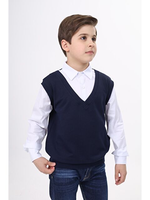 Toontoykids Erkek Çocuk Süveterli Okul Gömlek