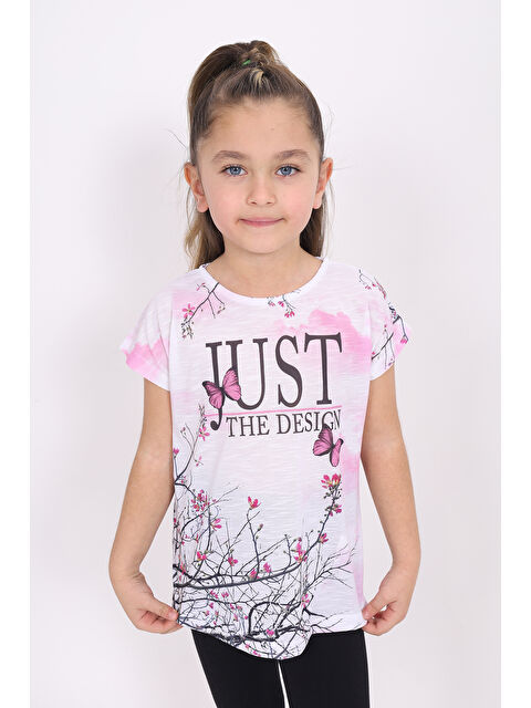 Toontoykids Kız Çocuk Dijital Baskılı Tişört