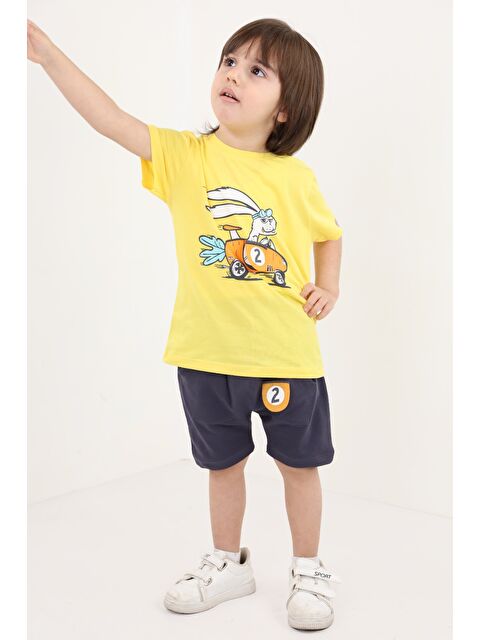 Toontoykids Erkek Bebek Baskılı Şortlu Takım