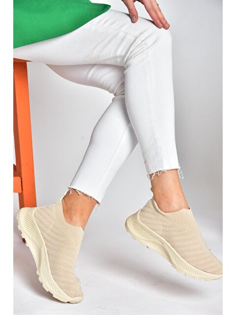 Fox Shoes P239503304 Bej Kadın Sneakers - S000052258-19928