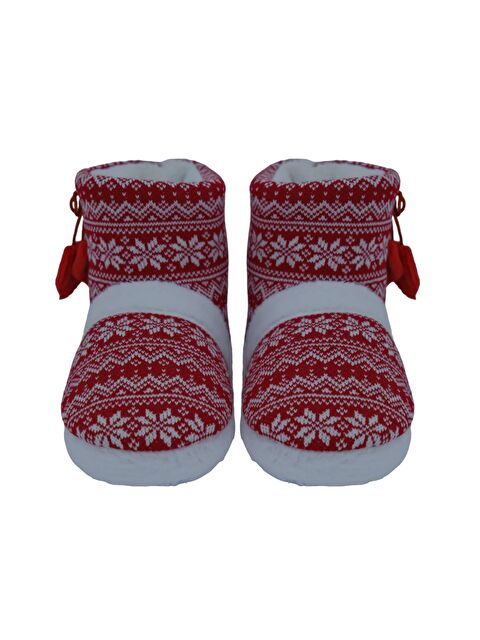 Chirpy KOLY - Kar Tanesi Desenli Bordo Kadın Panduf - S000252869-37224