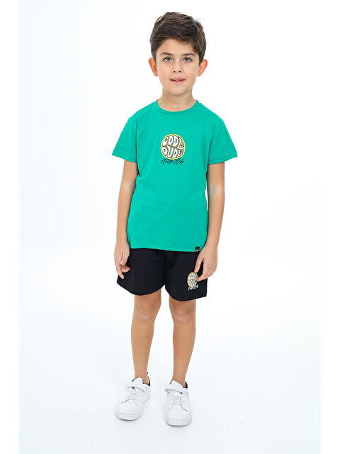Toontoykids Erkek Çocuk Baskılı Şortlu Takım
