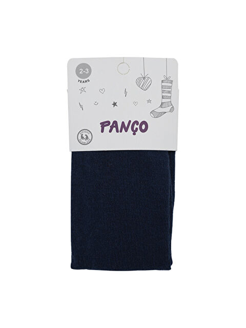 Panço Kız Bebek Pamuklu Lacivert Külotlu Çorap - S000344222-21164