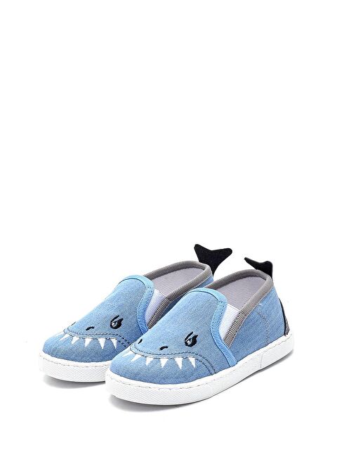 First Step Kuyruklu Köpek Balığı Keten Çocuk Ayakkabısı-KOT-F-493 - S000041609-17234