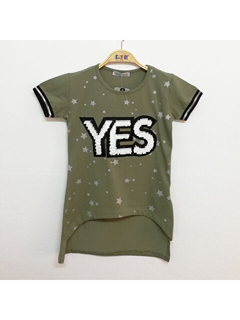 Toontoykids Kız Çocuk Yes Baskılı Tişört
