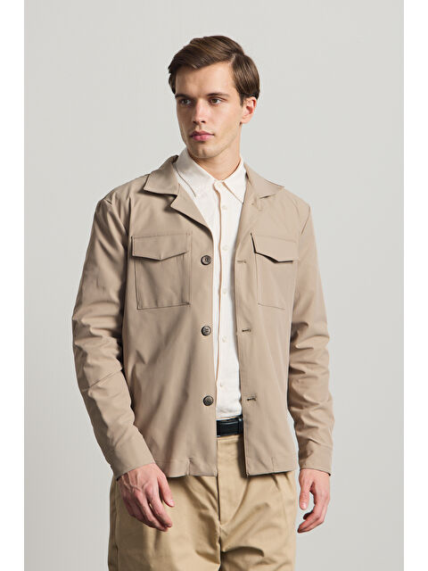 Danger Erkek Cepli Gömlek Ceket Bej - S000501328-19928