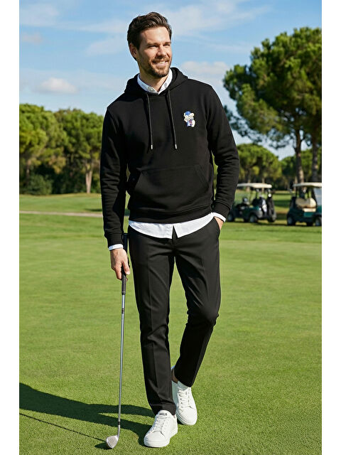 Buratti Pamuklu Regular Fit Kanguru Cepli Kapüşonlu Sweat 6141006B - S000501333-19351