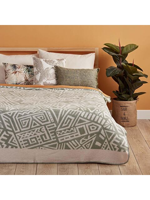 Bella Maison Rebel Pamuklu Çift Kişilik Battaniye Mint - S000075654-29488