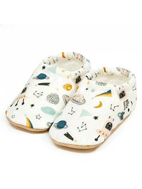 Ella Bonna Desenli Bebek Patiği, Kaydırmaz Taban, Ev Kreş Ayakkabısı Panduf - S000268409-53