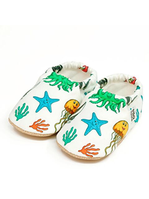 Ella Bonna Desenli Bebek Patiği, Kaydırmaz Taban, Ev Kreş Ayakkabısı Panduf - S000268409-37232