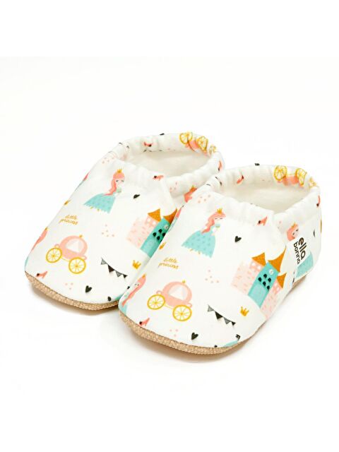 Ella Bonna Desenli Bebek Patiği, Kaydırmaz Taban, Ev Kreş Ayakkabısı Panduf - S000268409-30