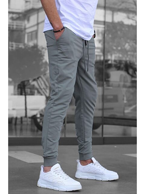 Madmext Boyalı Gri Paçası Lastikli  Eşofman 4821 - S000031782-33408