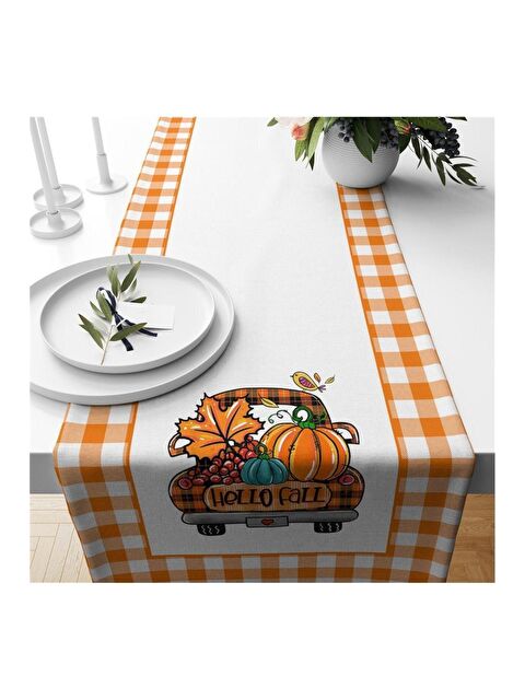 Evmila Sonbahar Ve Kabak Desenli Runner 40x140 cm - S000085086-23173