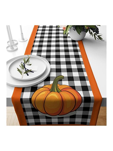 Evmila Sonbahar Ve Kabak Desenli Runner 40x140 cm - S000085089-23173