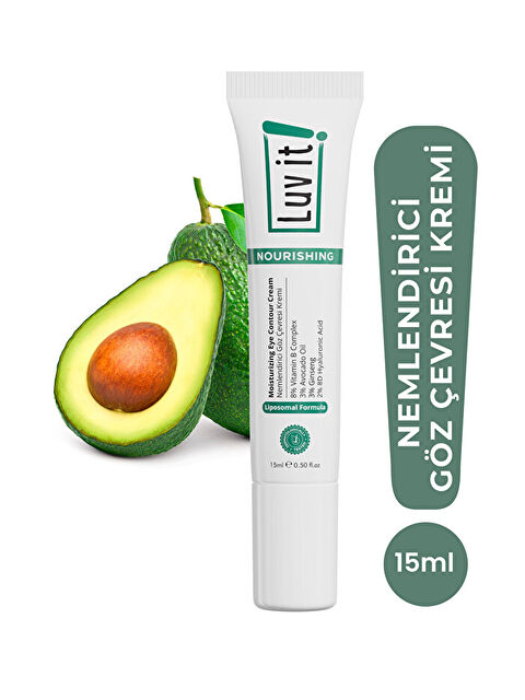 Luv it! Avokado İçeren Yoğun Nemlendirici, Göz Altı Morluk Ve Şişlik Karşıtı Göz Çevresi Kremi 15ml