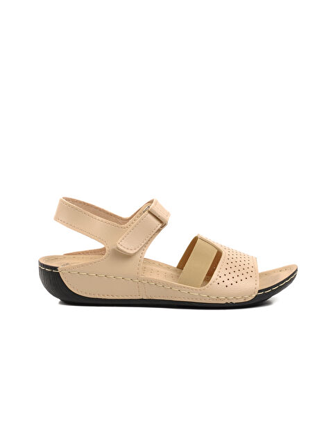 Ayakmod Bej Anatomik  Kadın Sandalet 16.047 Z - S000026285-19928