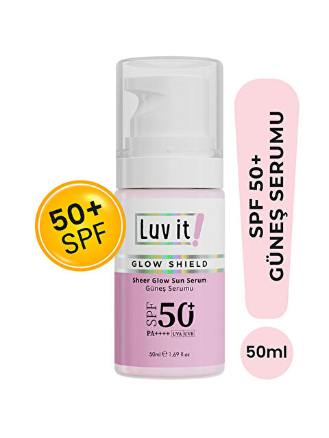 Luv it! SPF 50+ Leke Karşıtı Güneş Serumu - Yüz ve Cilt Bakımı için Güneş Koruyuculu Serum 50 ml