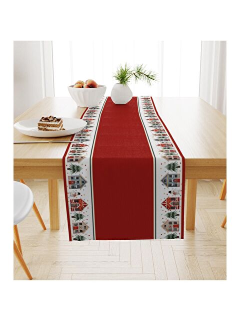 Evmila Yılbaşı Temalı Kadife Runner 40x140 cm - S000085177-23173