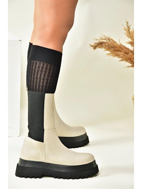 Fox Shoes J267063109 Bej Kadın Bot - S000054753-19928