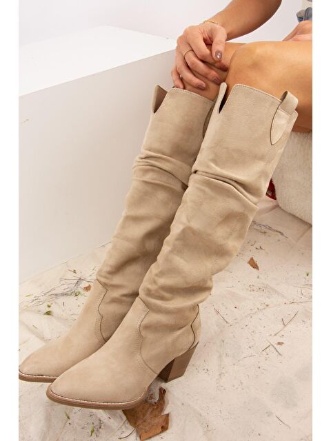 Fox Shoes J404040102 Vizon Kadın Çizme - S000056035-26429