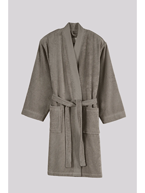 İrya Solena %100 Pamuk Kadın Bornoz Gri - S000505825-20600