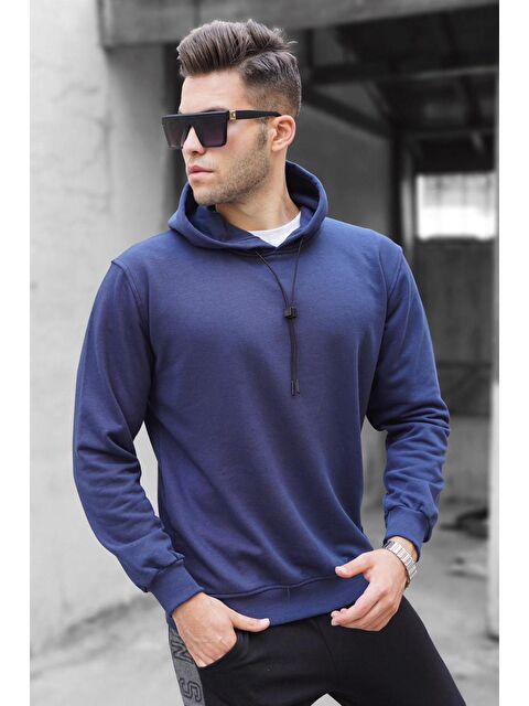 Madmext Lacivert  Erkek Hoodie 5334 - S000062113-21164