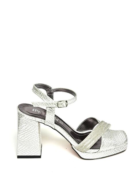 Fox Shoes U8200098 Gümüş Kadın Topuklu Ayakkabı - S000369102-18105