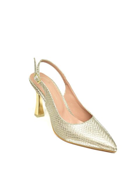 Fox Shoes U6760892 Altın Kadın Topuklu Ayakkabı - S000369348-20076