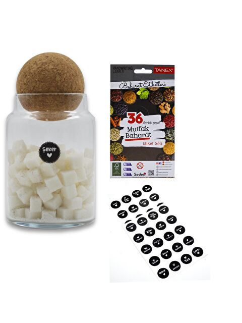 Tanex MTC-606 Baharat Etiketleri Şeffaf 25 Mm 40 Adet - S000079662-20063