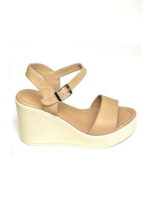 Fox Shoes U5552502 Bej Kadın Dolgu Topuklu Ayakkabı - S000369388-19928