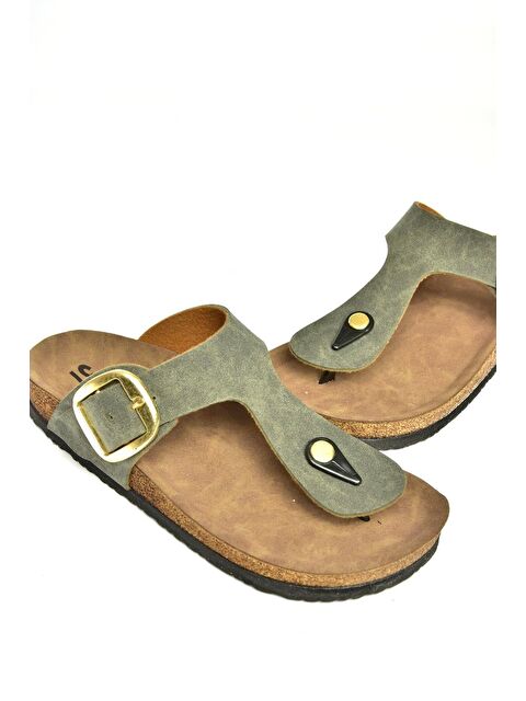 Fox Shoes U7779170 Yeşil Kadın Terlik