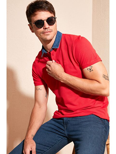 Buratti % 100 Pamuk Düğmeli Regular Fit Polo Tişört 5902134 - S000001484-20045